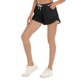 Black All-Over Print Women's Beach Shorts