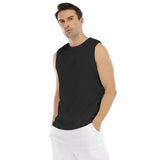 Black All-Over Print Men's Sports Vest