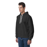 Black All-Over Print Men's Hoodie With Double-sides Print Hood