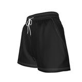 Black All-Over Print Women's Casual Shorts