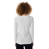 White All-Over Print Women's Long Sleeve T-shirt