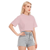 Pink All-Over Print Women's Cropped T-shirt | 190GSM Cotton