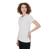 White All-Over Print Round Neck T-Shirt