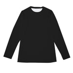 Black All-Over Print Long Sleeve T-Shirt | 190GSM Cotton