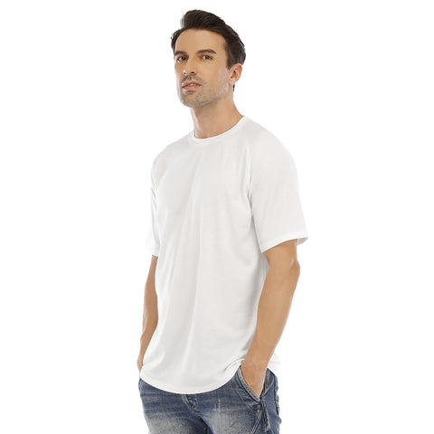 White All-Over Print Men's O-neck Short Sleeve T-shirt