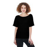 Black All-Over Print Women's T-Shirts