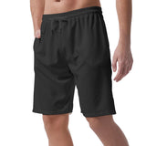 Black All-Over Print Men's Casual Short Pants