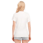 White All-Over Print Women's Round Neck T-Shirt | 190GSM Cotton