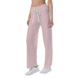 Pink All-Over Print Women's High-waisted Straight-leg Trousers