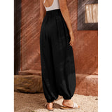 Black All-Over Print Women's Carrot Pants