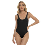 Black All-Over Print Women's One-piece Swimsuit