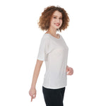 White All-Over Print Women's T-Shirts