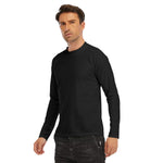 Black All-Over Print Men's Long Sleeve Tight surf clothing