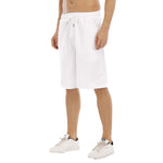 White All-Over Print Men's Tether Loose Shorts