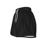 Black All-Over Print Women's Sports Shorts