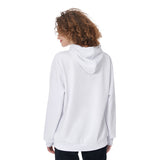 White All-Over Print Women's Pullover Hoodie