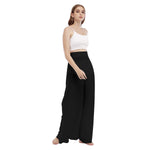 Black All-Over Print Women's High Waist Wide Leg Trousers