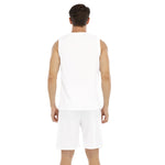 White All-Over Print Men's Basketball Suit