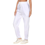 White All-Over Print Women's Casual Pants