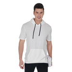 White All-Over Print Men's Short Sleeve Hoodie T-Shirt