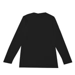 Black All-Over Print Long Sleeve T-Shirt | 190GSM Cotton