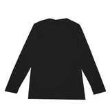 Black All-Over Print Long Sleeve T-Shirt | 190GSM Cotton