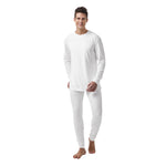 White All-Over Print Men's Pajamas