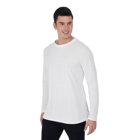 White All-Over Print Long Sleeve T-Shirt