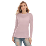 Pink All-Over Print Women's Side Split Long T-shirt