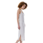 White All-Over Print Women's Cami Dress