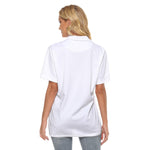 White All-Over Print Women's Polo T-Shirt