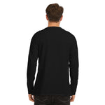 Black All-Over Print Long Sleeve T-Shirt | 190GSM Cotton