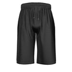 Black All-Over Print Men's Over-The-Knee Shorts