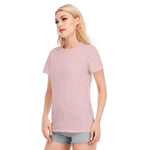 Pink All-Over Print Women's Round Neck T-Shirt | 190GSM Cotton