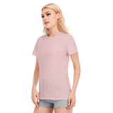 Pink All-Over Print Women's Round Neck T-Shirt | 190GSM Cotton