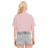 Pink All-Over Print Women's Cropped T-shirt | 190GSM Cotton