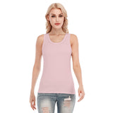 Pink All-Over Print Women's Skinny Sport Tank Top