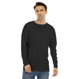 Black All-Over Print Men's Long Sleeve T-shirt With Raglan Sleeve