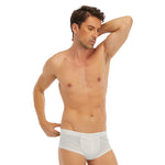 White All-Over Print Men's Short Underpant