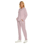 Pink All-Over Print Women's Pajama Suit