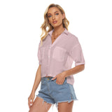 Pink All-Over Print Women's V-neck Shirts