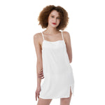 White All-Over Print Women's Cami Nightdress