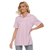 Pink All-Over Print Women's Polo T-Shirt