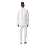 White All-Over Print Men's Pajamas