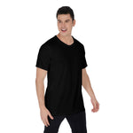 Black All-Over Print Men's O-Neck T-Shirt