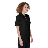 Black All-Over Print Women's Polo Shirt