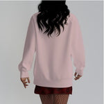 Pink All-Over Print Women's Raglan Sleeve Sweatshirt