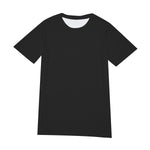 Black All-Over Print Men's O-Neck T-Shirt | 190GSM Cotton