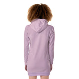 Pink All-Over Print Women's Heavy Fleece Long Hoodie