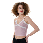 Pink All-Over Print Women's Lace Camisole